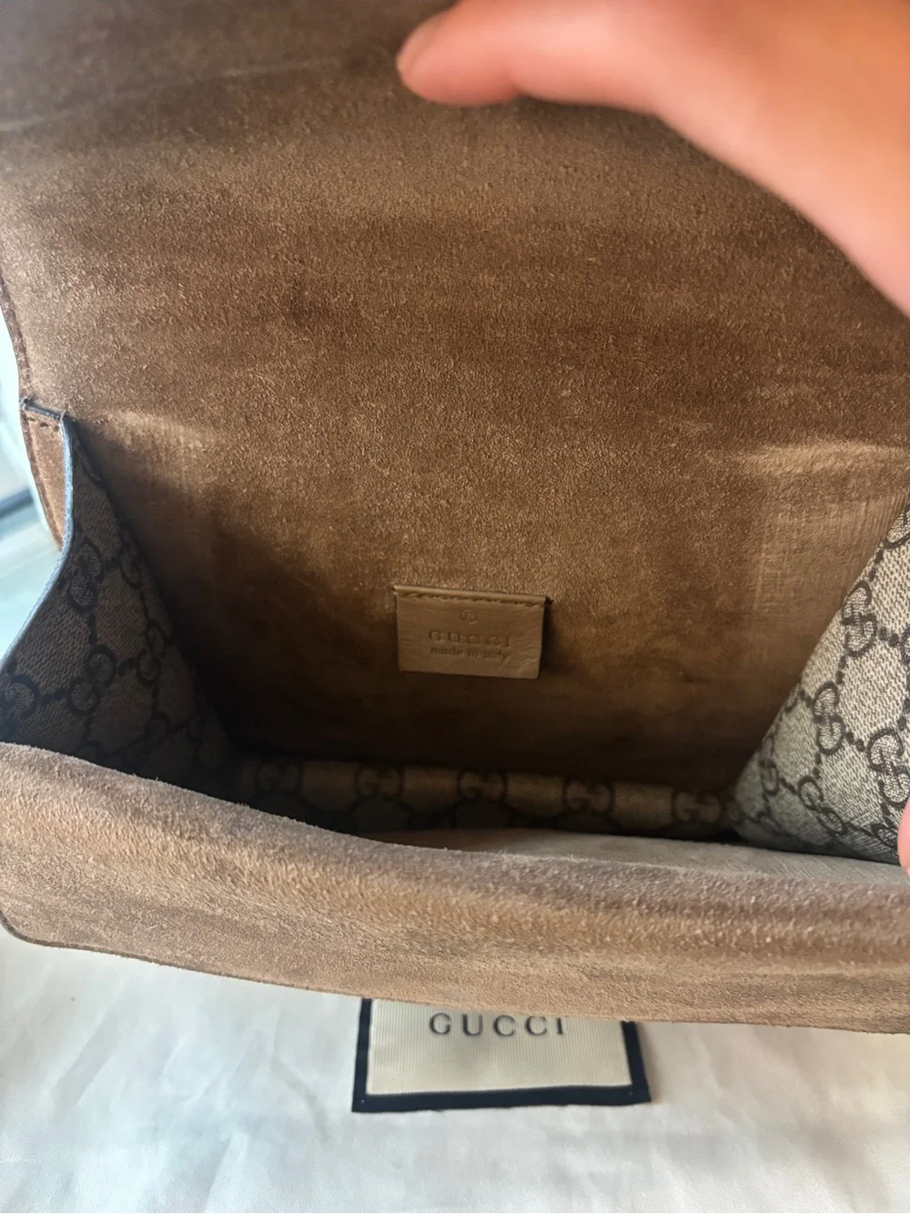 Gucci GG Supreme Mini Dionysus in Beige - Authentic